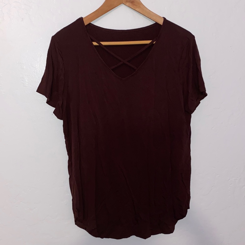 XL Burgundy Top